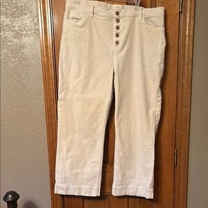 CAbi Cream Ankle Cropped Pants